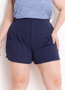 Shorts Marinho Malha Encorpada