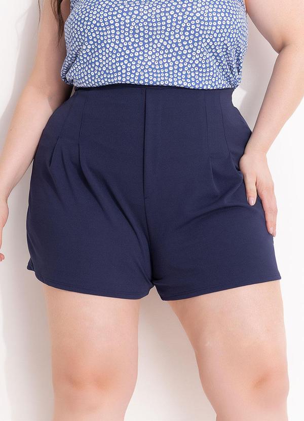 Shorts (Marinho) Malha Encorpada