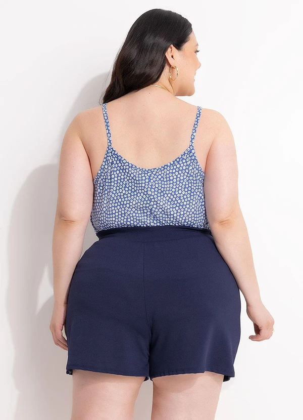 Marguerite - Shorts Marinho Malha Encorpada 2