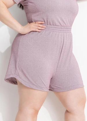 Marguerite - Shorts Roxo Claro em Malha Tricot - MARGUERITE