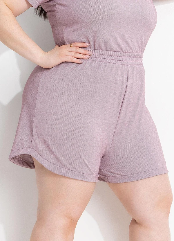 Marguerite - Shorts Roxo Claro em Malha Tricot 4