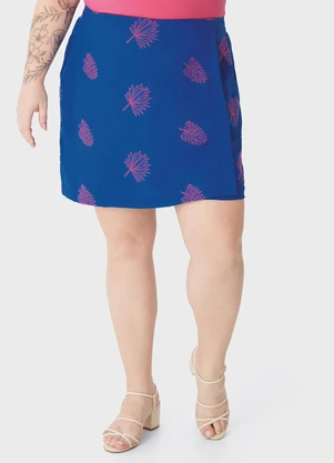 Malwee - Shorts Saia Amarração Bordado PlusAzul Royal - MALWEE