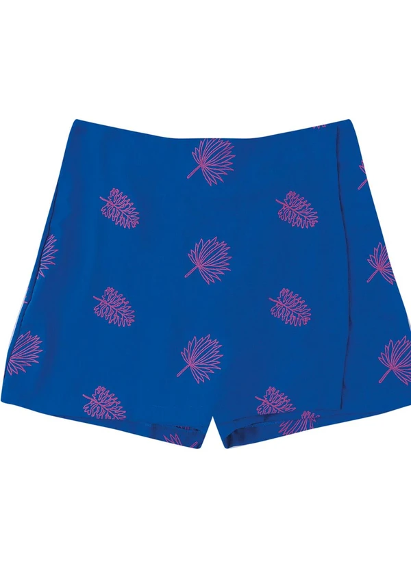 Malwee - Shorts Saia Amarração Bordado PlusAzul Royal 3