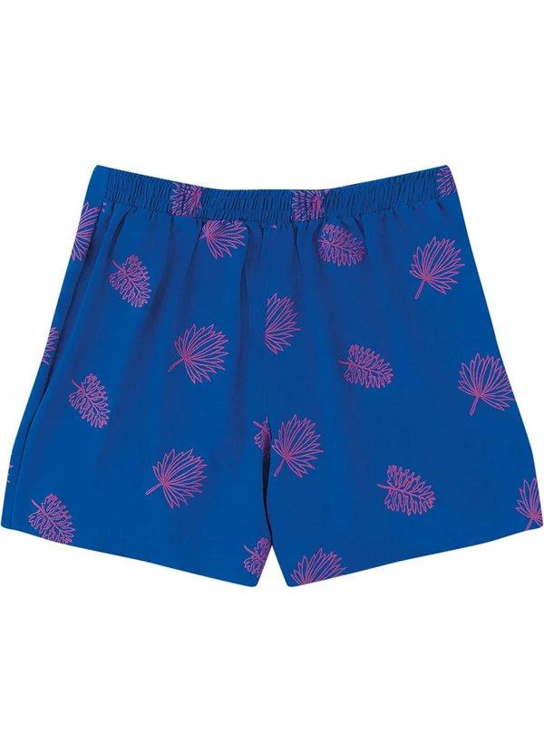 Malwee - Shorts Saia Amarração Bordado PlusAzul Royal 4