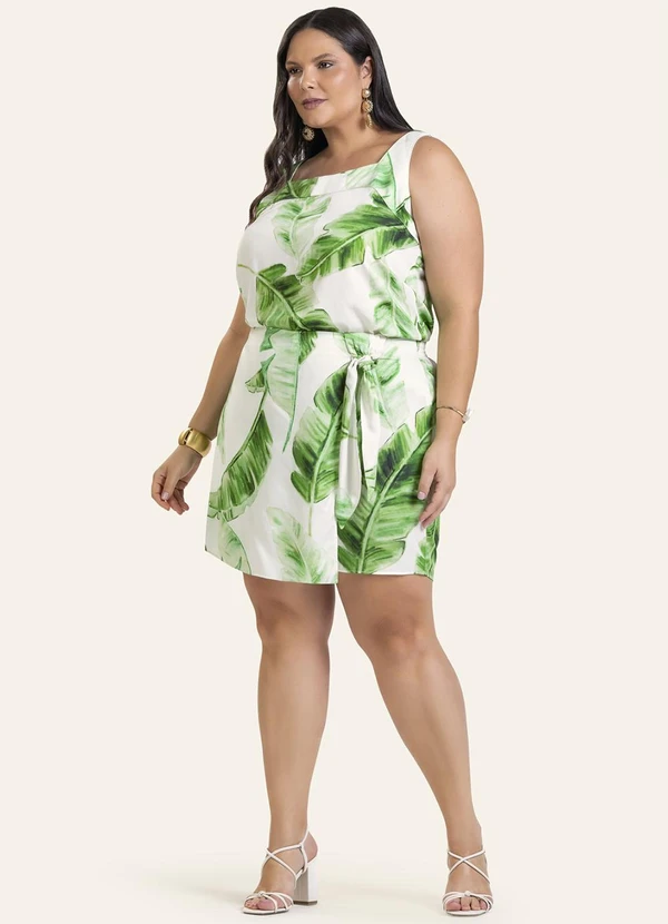 Secret Glam - Shorts Saia Feminino Plus Size Bege