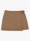 Secret Glam - Shorts Saia Feminino Viscose Marrom - variação: Marrom