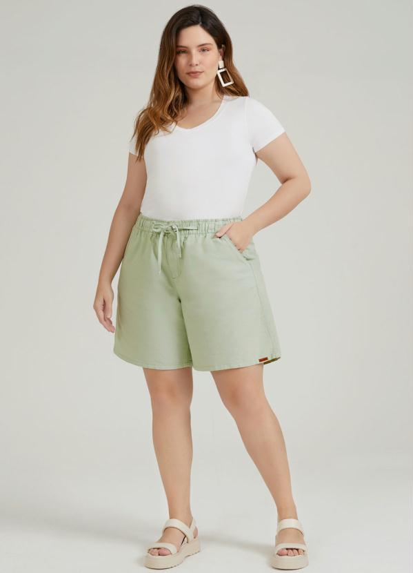 Lunender Mais Mulher - Shorts Sarja Verde 3