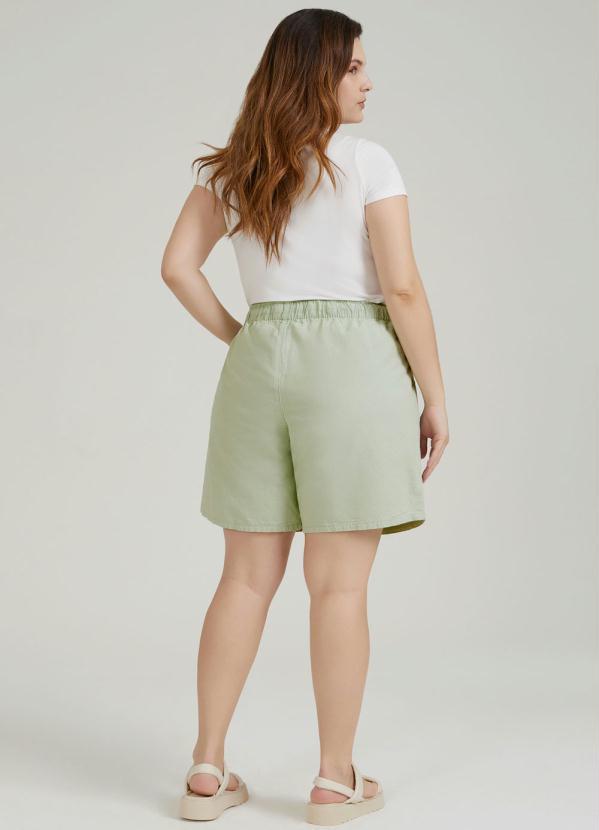 Lunender Mais Mulher - Shorts Sarja Verde 4