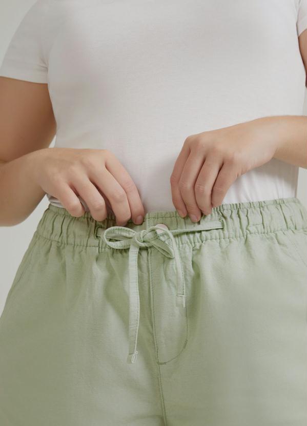 Lunender Mais Mulher - Shorts Sarja Verde 5