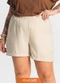 Secret Glam - Shorts Tecido Favo Plus Size Roxo - variação: Bege