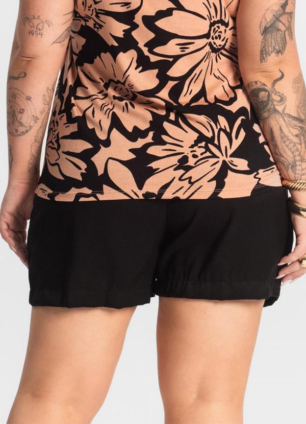 Secret Glam - Shorts Tecido Favo Plus Size Preto 2