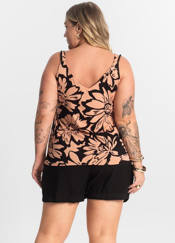 Secret Glam - Shorts Tecido Favo Plus Size Preto 4