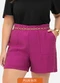 Secret Glam - Shorts Tecido Favo Plus Size Roxo - variação: Roxo