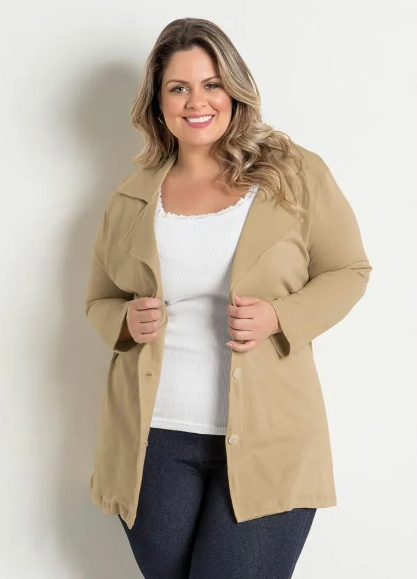 Marguerite - Casaco Bege com Botões e Cinto 3