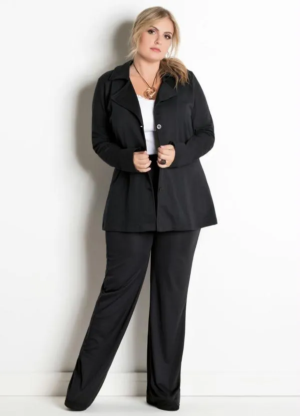 Marguerite - Sobretudo Marguerite Preto com Faixa 4