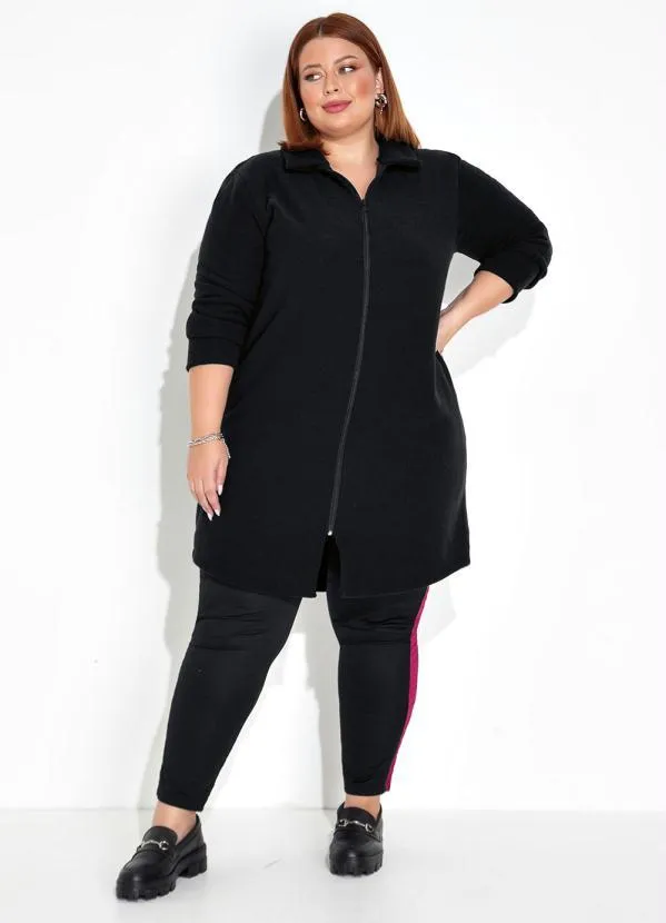 Marguerite - Sobretudo Preto Plus Size 3