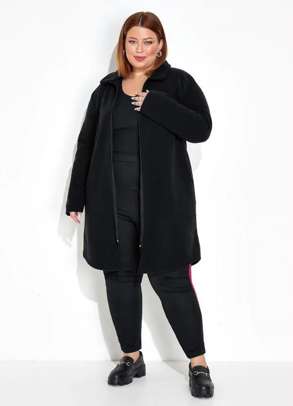 Marguerite - Sobretudo Preto Plus Size 1