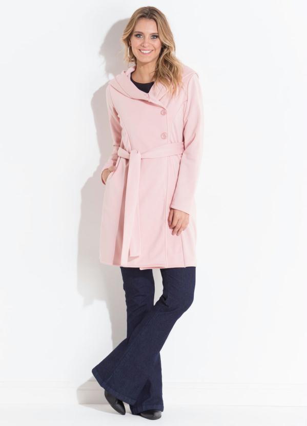 Quintess - Sobretudo Rosa com Capuz e Bolsos Quintess 4
