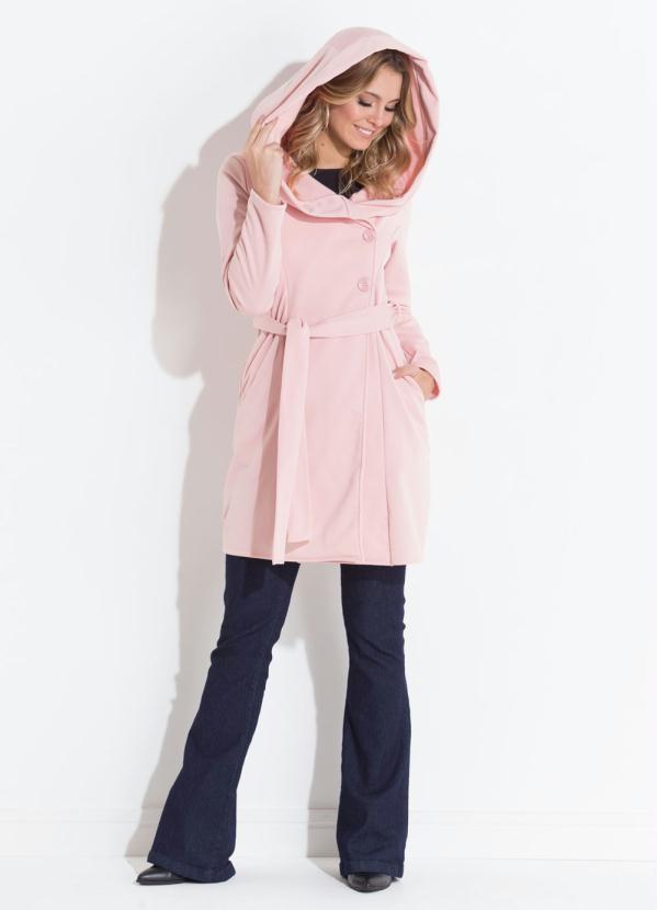 Quintess - Sobretudo Rosa com Capuz e Bolsos Quintess 6