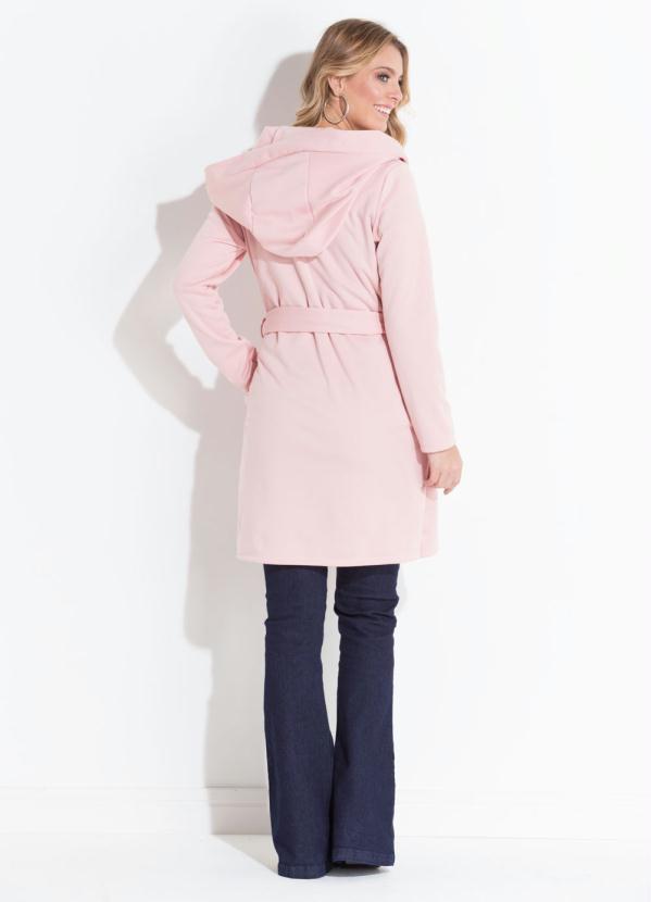 Quintess - Sobretudo Rosa com Capuz e Bolsos Quintess 7