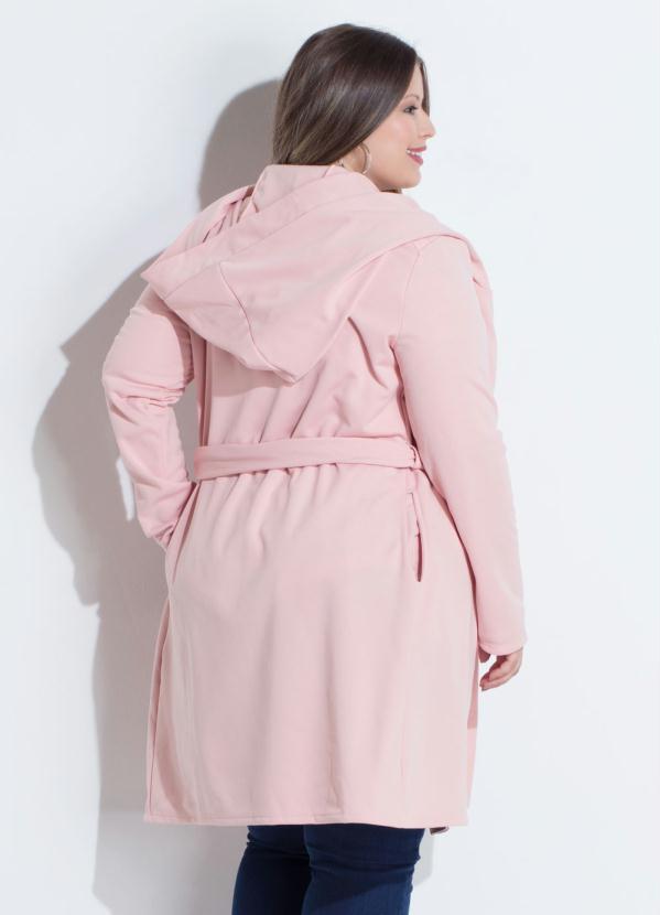 Quintess - Sobretudo Rosa com Capuz e Bolsos Quintess 9