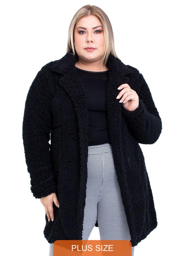 Outlet - Sobretudo Teddy Preto