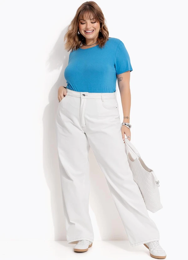 Marguerite - Blusa Azul em Malha de Viscose 3