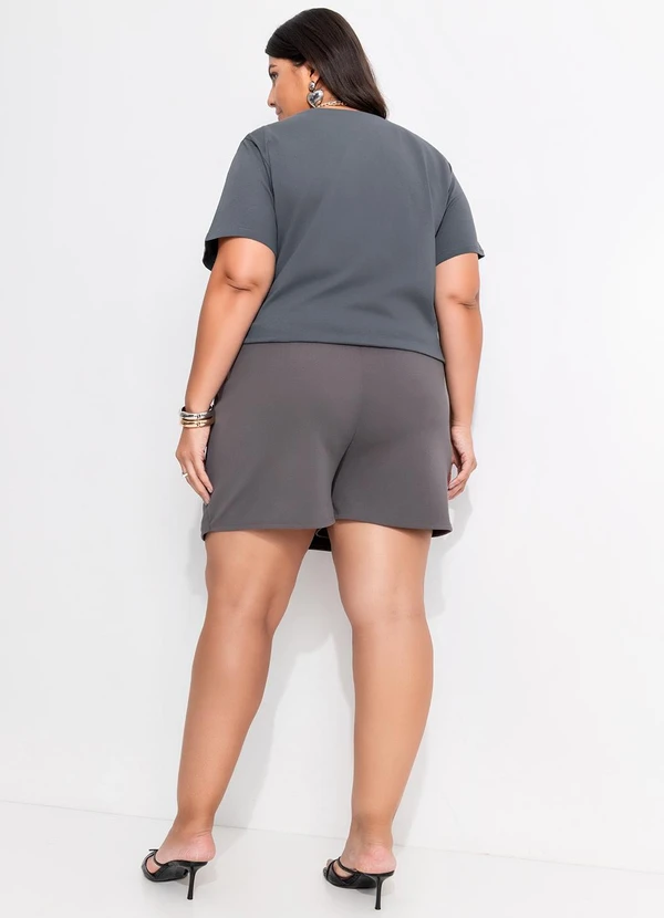 Marguerite - Blusa Cinza em Malha de Algodão 5