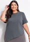 Marguerite - Blusa Vermelha em Algodão - variação: Cinza