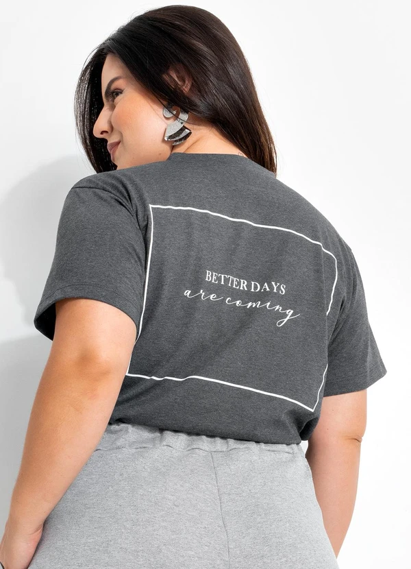 Marguerite - Blusa Cinza Escuro em Malha 2