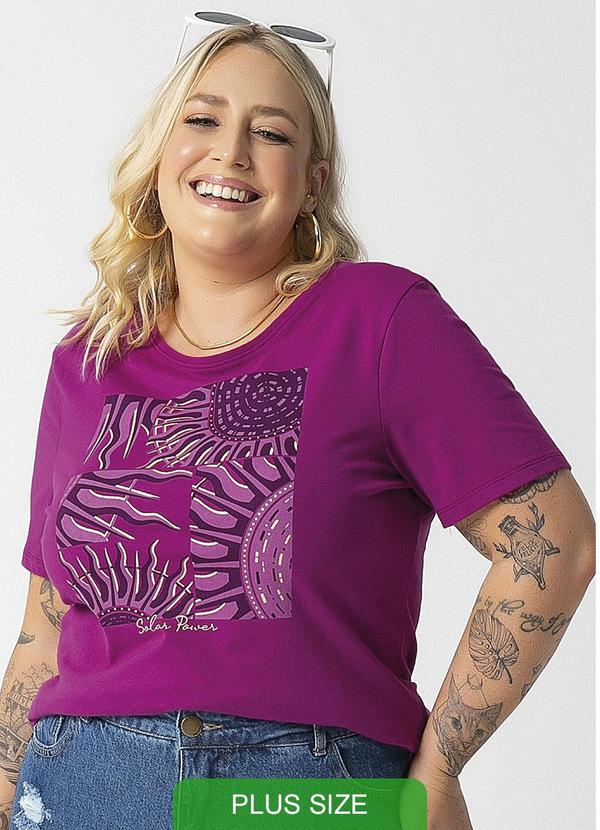 Habana - Blusa Feminina Estampada em Cotton Rosa