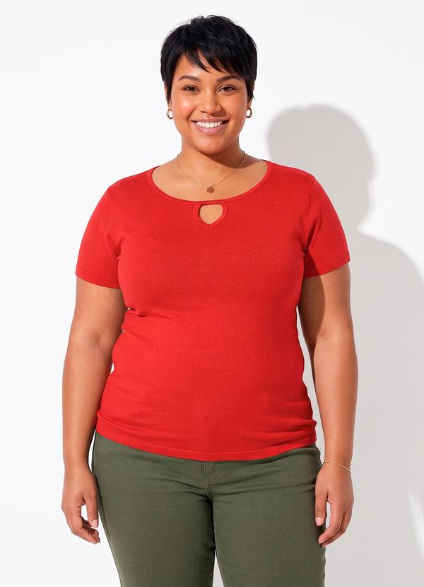 Blusa (Laranja) Plus Size Marguerite