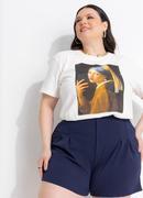 Blusa (off white) em algod�o penteado