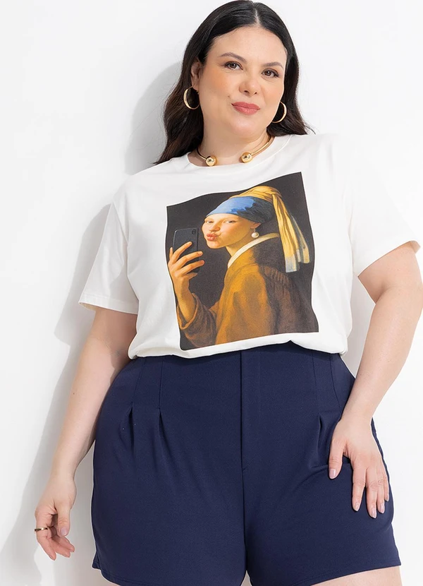 Marguerite - Blusa Off White em Algodão Penteado 6