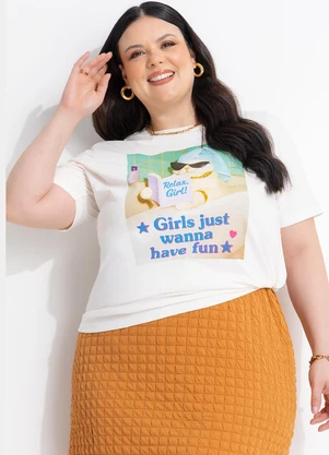 Marguerite - Blusa Off White em Algodão Penteado - MARGUERITE