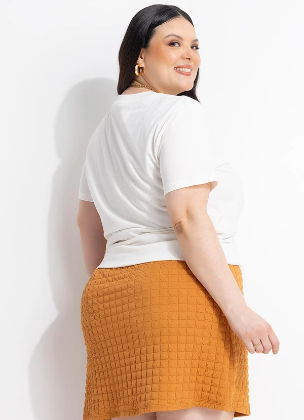 Marguerite - Blusa Off White em Algodão Penteado 5