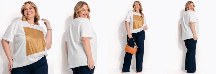 Blusa Off White em Malha de Algodo