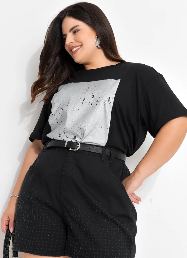 Marguerite - Blusa Preta em Malha de Algodão 4