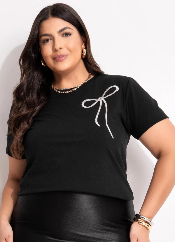 Marguerite - Blusa Preta em Malha de Algodão 6