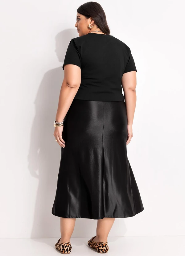 Marguerite - Blusa Preta em Malha de Algodão 9