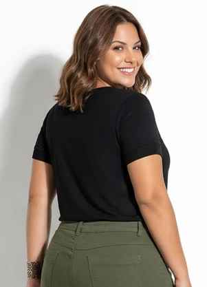 Blusa (Preto) Plus Size Marguerite - MARGUERITE
