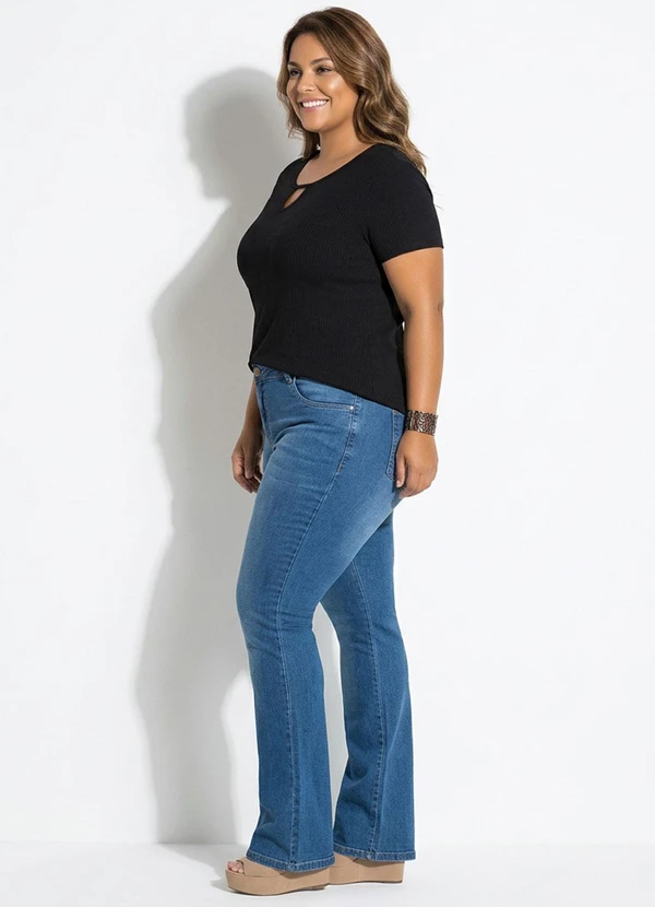 Blusa Preto Plus Size Marguerite - Marguerite