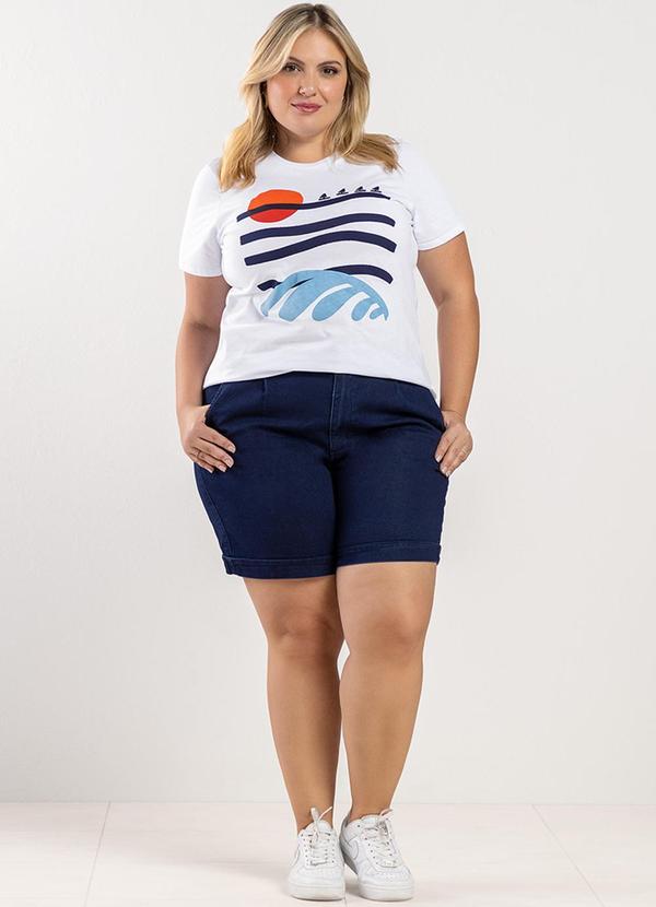 Rezzato - Blusa Summer Waves Adulto Plus Feminino Branco 2