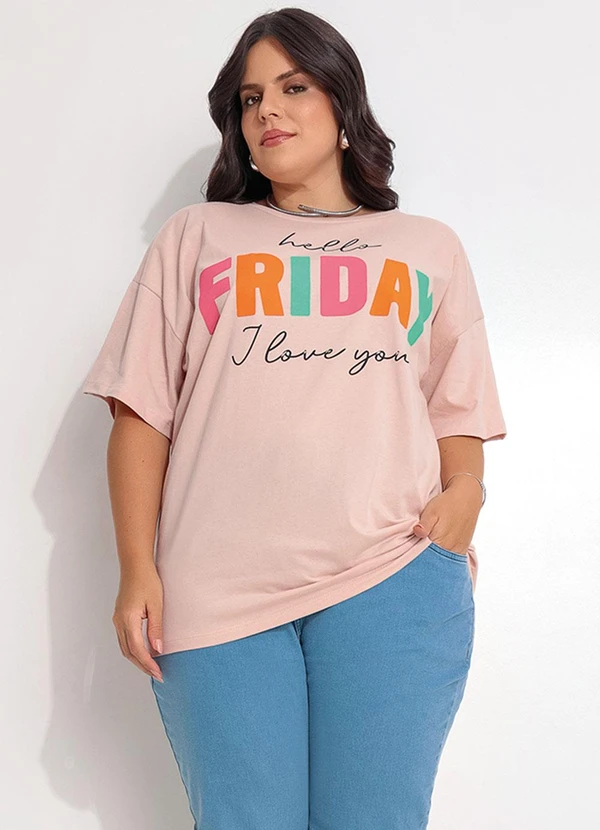 Fakini - T-Shirt em Malha Bege 5