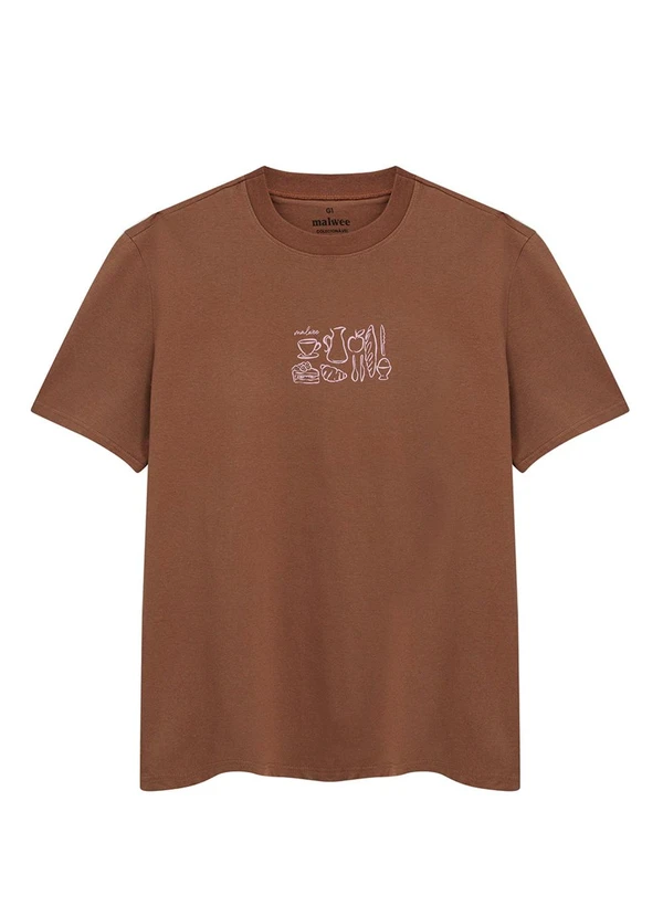 Malwee - Camiseta All Shapes And Sizes Plus Marrom