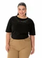 Malwee - Camiseta Ampla com Bordado em Paetê Plus Preto - variação: Preto