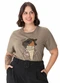 Malwee - Camiseta Ampla Looking Cool Plus Taupe - variação: Taupe
