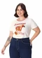 Malwee - Camiseta Ampla Strawberry Plus Off White - variação: Off White