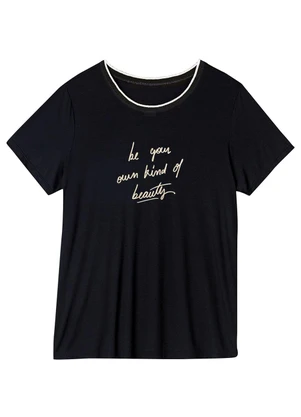 Malwee - Camiseta Be Your Own Kind Of Beauty Plus Preto - MALWEE
