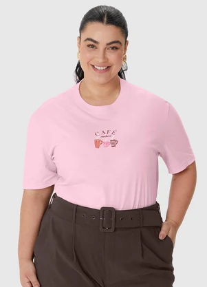 Malwee - Camiseta Coffee Plus Rosa Claro - MALWEE